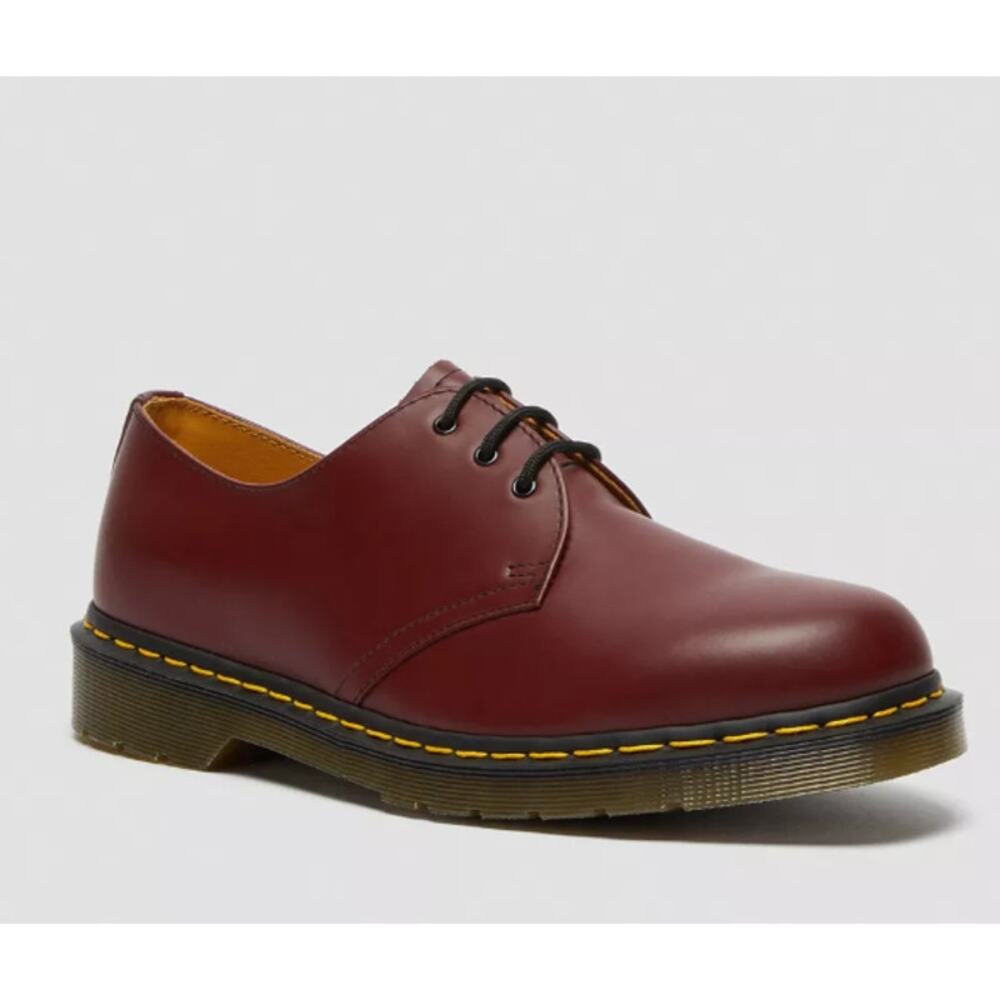 Dr Martens 1461 Oxford Cherry Red Smooth Leather Lace Shoes Mens 8 Womens 9